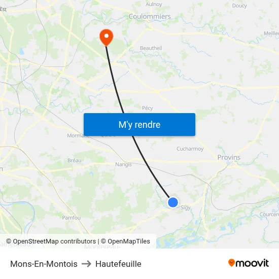 Mons-En-Montois to Hautefeuille map