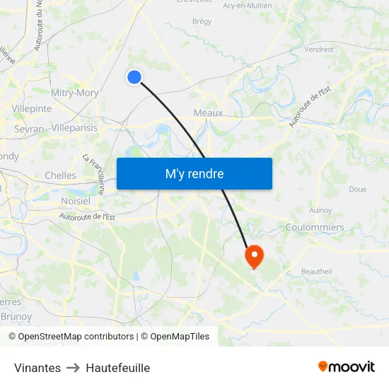 Vinantes to Hautefeuille map