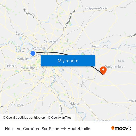 Houilles - Carrières-Sur-Seine to Hautefeuille map