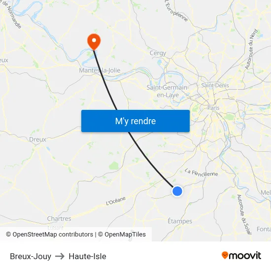 Breux-Jouy to Haute-Isle map