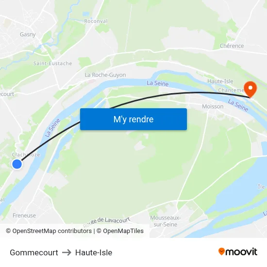 Gommecourt to Haute-Isle map