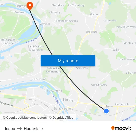 Issou to Haute-Isle map