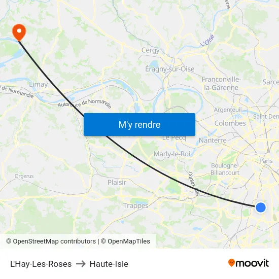 L'Hay-Les-Roses to Haute-Isle map
