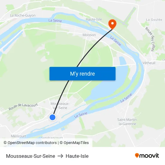 Mousseaux-Sur-Seine to Haute-Isle map