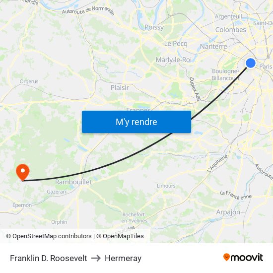 Franklin D. Roosevelt to Hermeray map