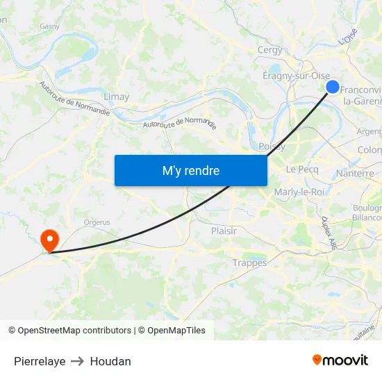 Pierrelaye to Houdan map