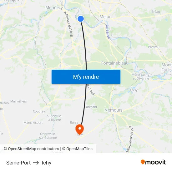 Seine-Port to Ichy map