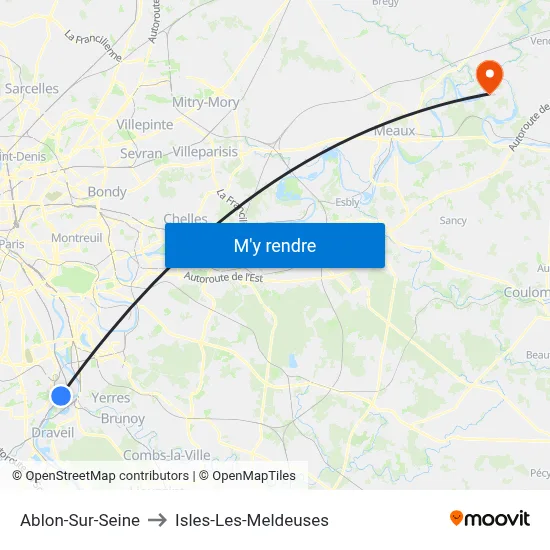 Ablon-Sur-Seine to Isles-Les-Meldeuses map