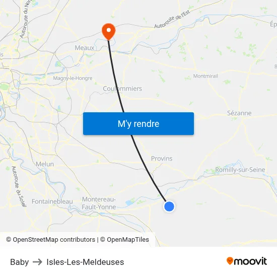 Baby to Isles-Les-Meldeuses map