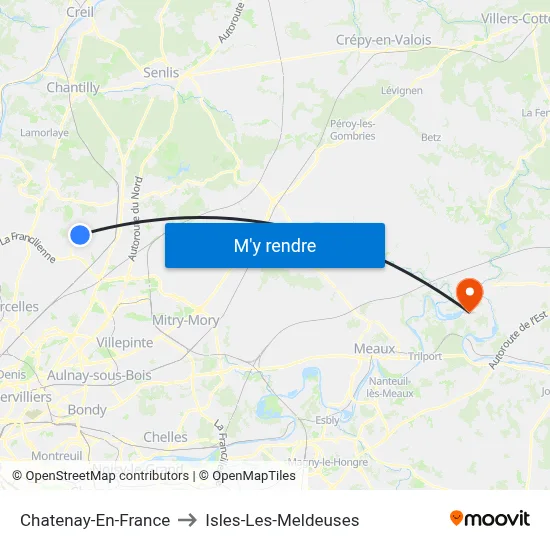 Chatenay-En-France to Isles-Les-Meldeuses map