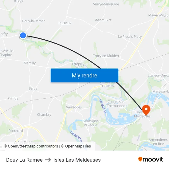 Douy-La-Ramee to Isles-Les-Meldeuses map