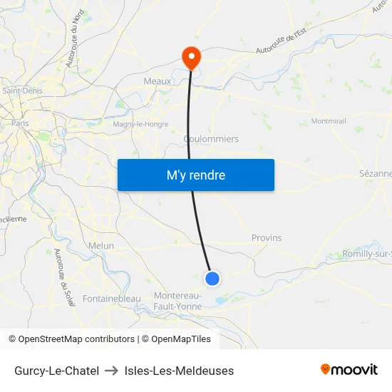 Gurcy-Le-Chatel to Isles-Les-Meldeuses map