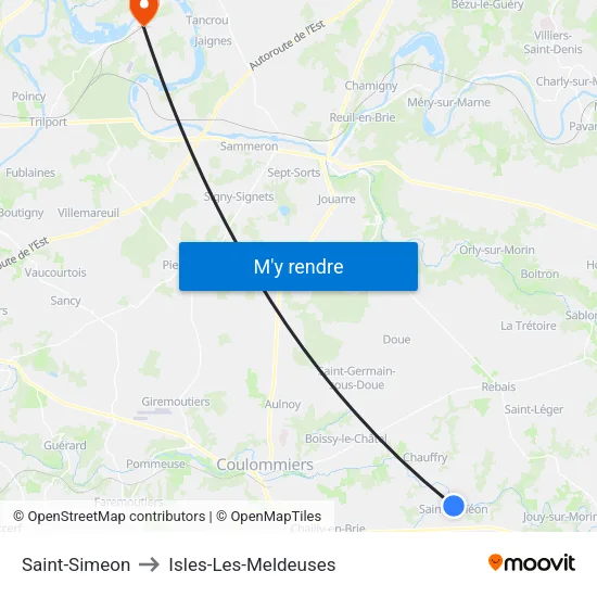 Saint-Simeon to Isles-Les-Meldeuses map