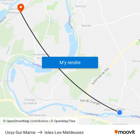 Ussy-Sur-Marne to Isles-Les-Meldeuses map