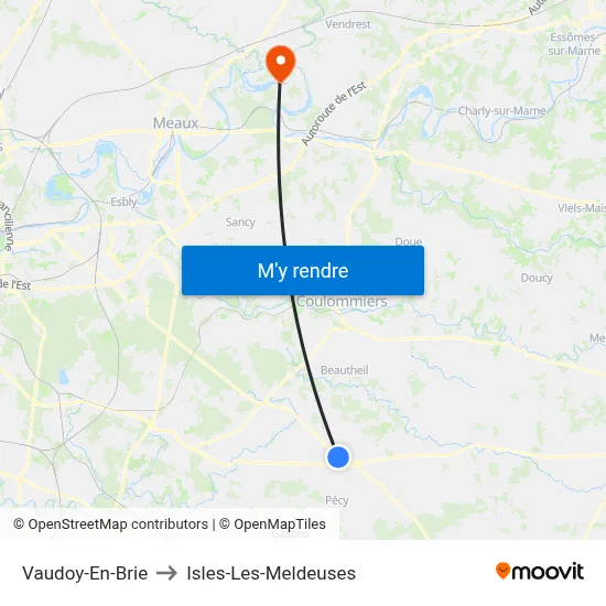 Vaudoy-En-Brie to Isles-Les-Meldeuses map