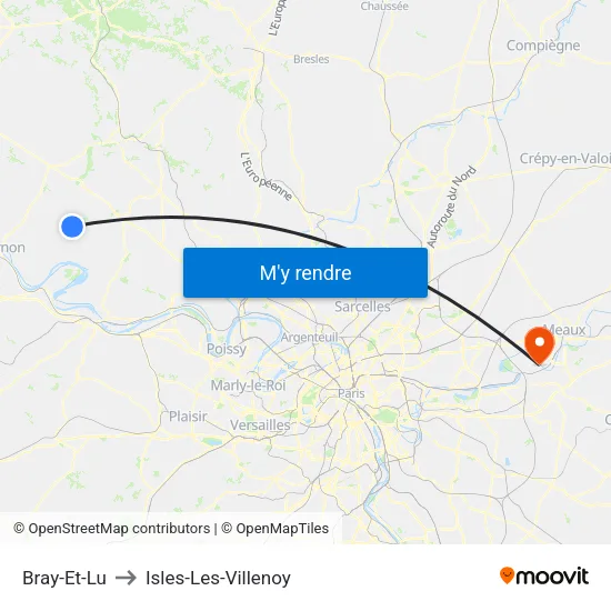 Bray-Et-Lu to Isles-Les-Villenoy map