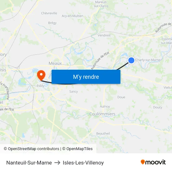 Nanteuil-Sur-Marne to Isles-Les-Villenoy map