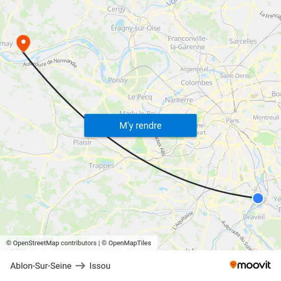 Ablon-Sur-Seine to Issou map