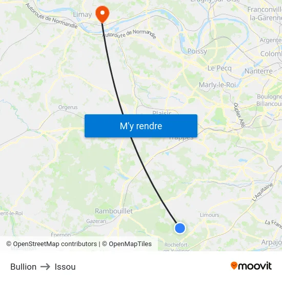 Bullion to Issou map