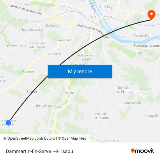 Dammartin-En-Serve to Issou map