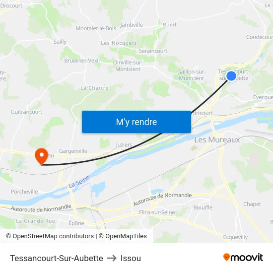 Tessancourt-Sur-Aubette to Issou map