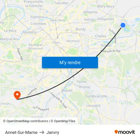 Annet-Sur-Marne to Janvry map