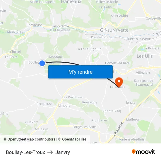 Boullay-Les-Troux to Janvry map
