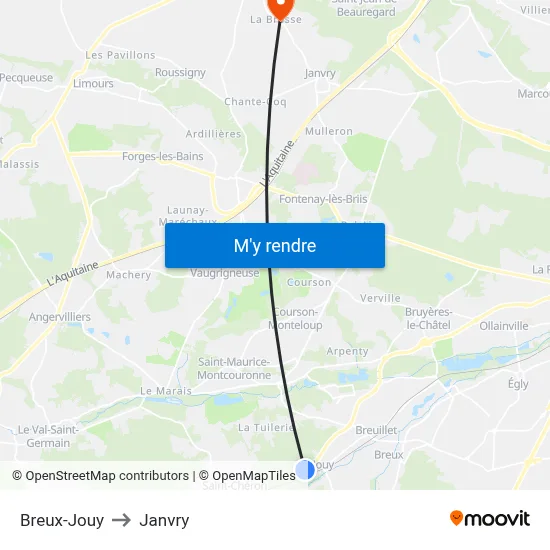 Breux-Jouy to Janvry map