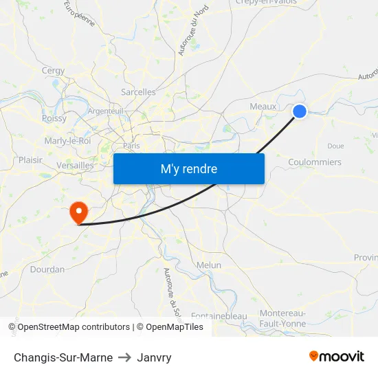 Changis-Sur-Marne to Janvry map
