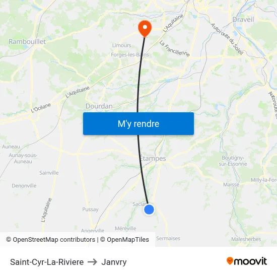 Saint-Cyr-La-Riviere to Janvry map