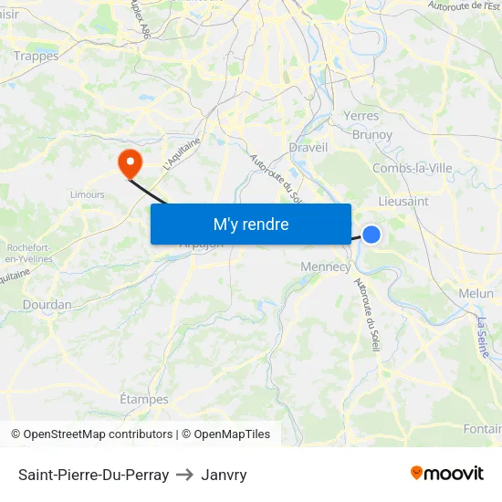 Saint-Pierre-Du-Perray to Janvry map