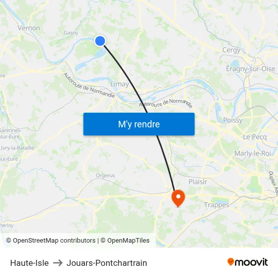 Haute-Isle to Jouars-Pontchartrain map