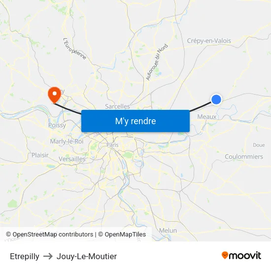 Etrepilly to Jouy-Le-Moutier map