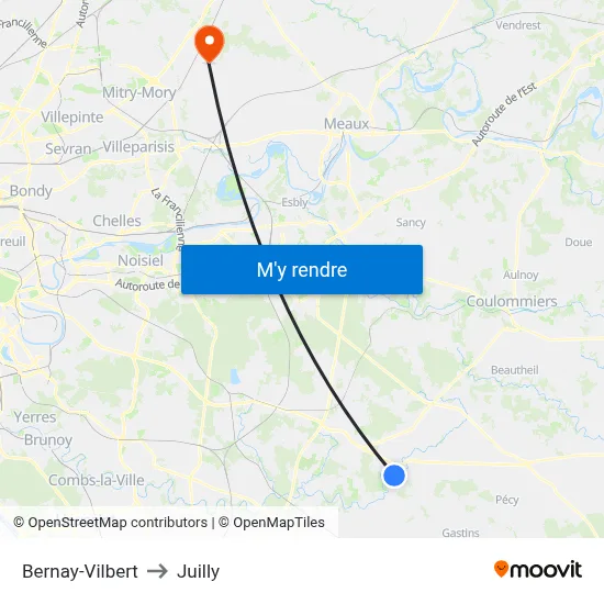 Bernay-Vilbert to Juilly map
