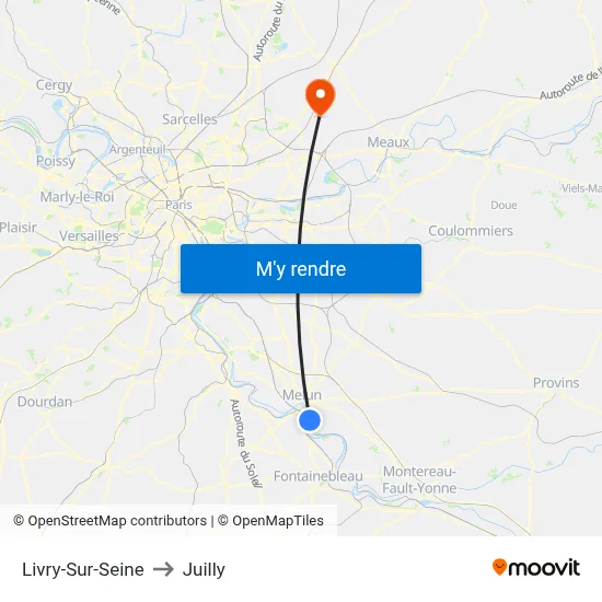 Livry-Sur-Seine to Juilly map