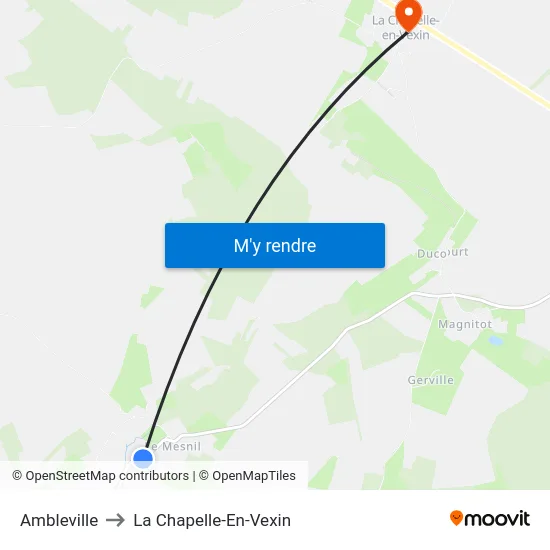 Ambleville to La Chapelle-En-Vexin map