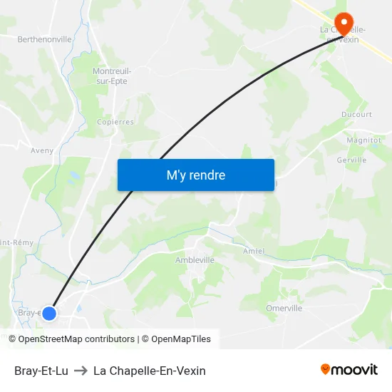 Bray-Et-Lu to La Chapelle-En-Vexin map