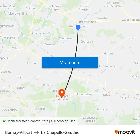 Bernay-Vilbert to La Chapelle-Gauthier map