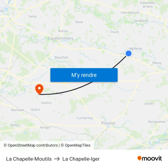 La Chapelle-Moutils to La Chapelle-Iger map