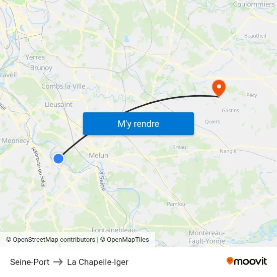 Seine-Port to La Chapelle-Iger map
