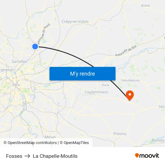 Fosses to La Chapelle-Moutils map