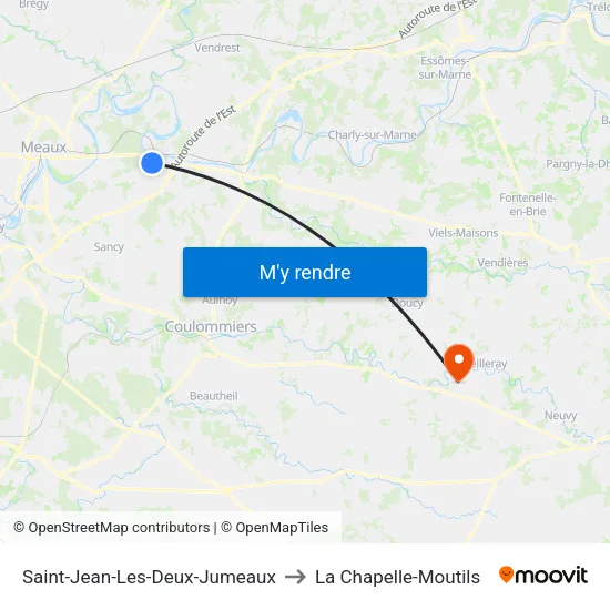 Saint-Jean-Les-Deux-Jumeaux to La Chapelle-Moutils map