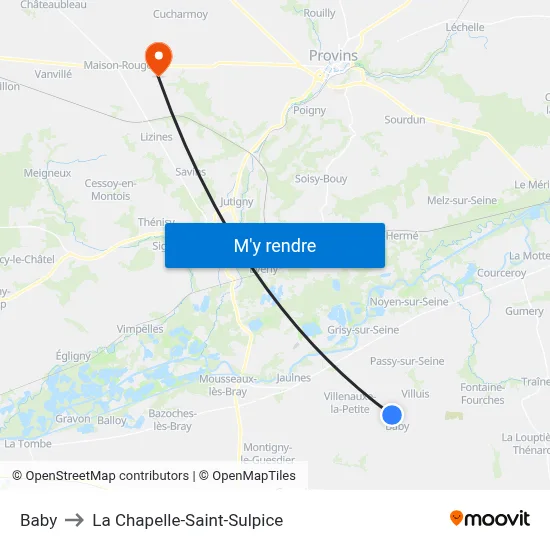 Baby to La Chapelle-Saint-Sulpice map