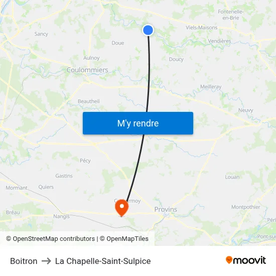 Boitron to La Chapelle-Saint-Sulpice map