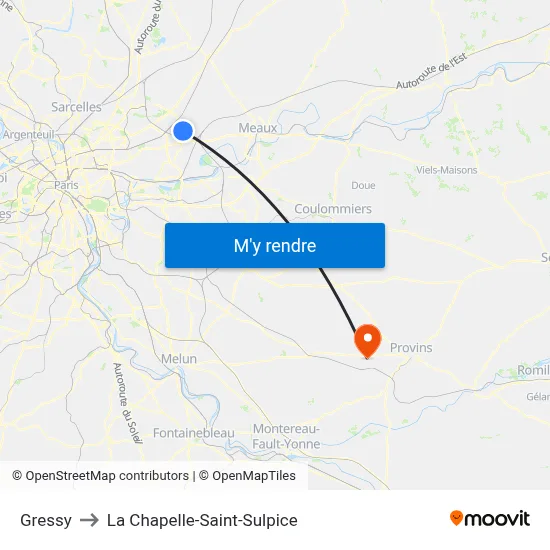 Gressy to La Chapelle-Saint-Sulpice map