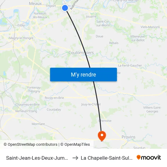 Saint-Jean-Les-Deux-Jumeaux to La Chapelle-Saint-Sulpice map