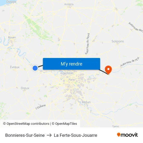 Bonnieres-Sur-Seine to La Ferte-Sous-Jouarre map