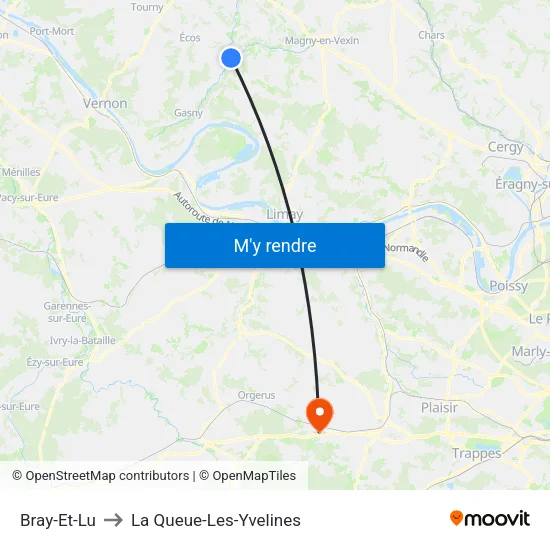 Bray-Et-Lu to La Queue-Les-Yvelines map