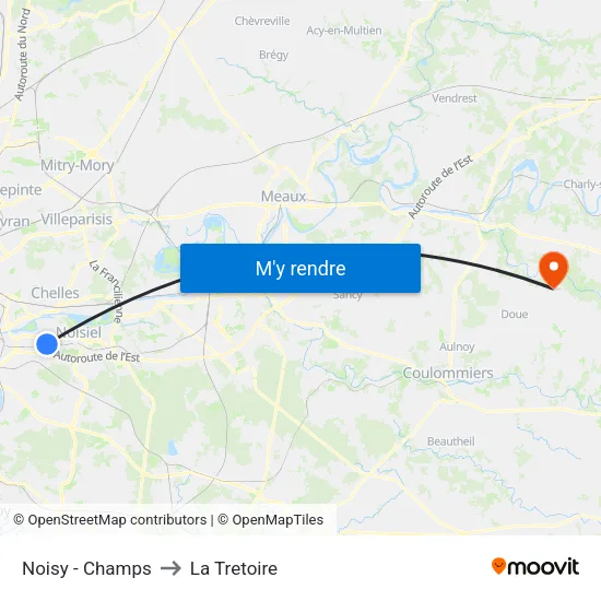 Noisy - Champs to La Tretoire map