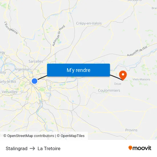 Stalingrad to La Tretoire map